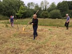 Norfolk Conservation Corps raking cuttings at Lolly Moor 2025-08-17 (0614)