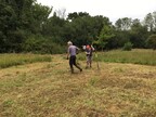 Norfolk Conservation Corps raking cuttings at Lolly Moor 2025-08-17 (0617)