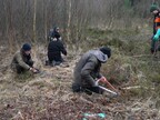 Coppicing at Swanton Novers by Norfolk Conservation Corps