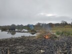 Nesting islands at Pensthorpe being cleared by Norfolk Conservation Corps
