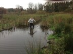 Jackie wading at Pensthorpe